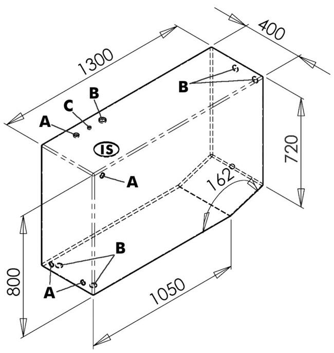 Serbatoio Per Acqua 390 L Destro